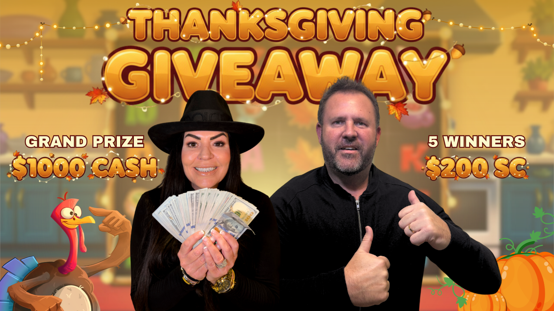 Thanksgiving Giveaway | Casino Carisa x PlaySlotsMobile